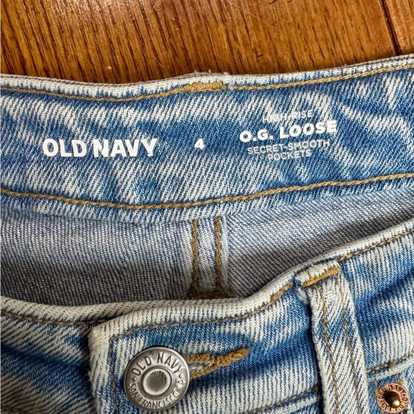 Old Navy High Rise OG Loose Straight Jeans Light Wash Size 4 GUC - Picture 4 of 12
